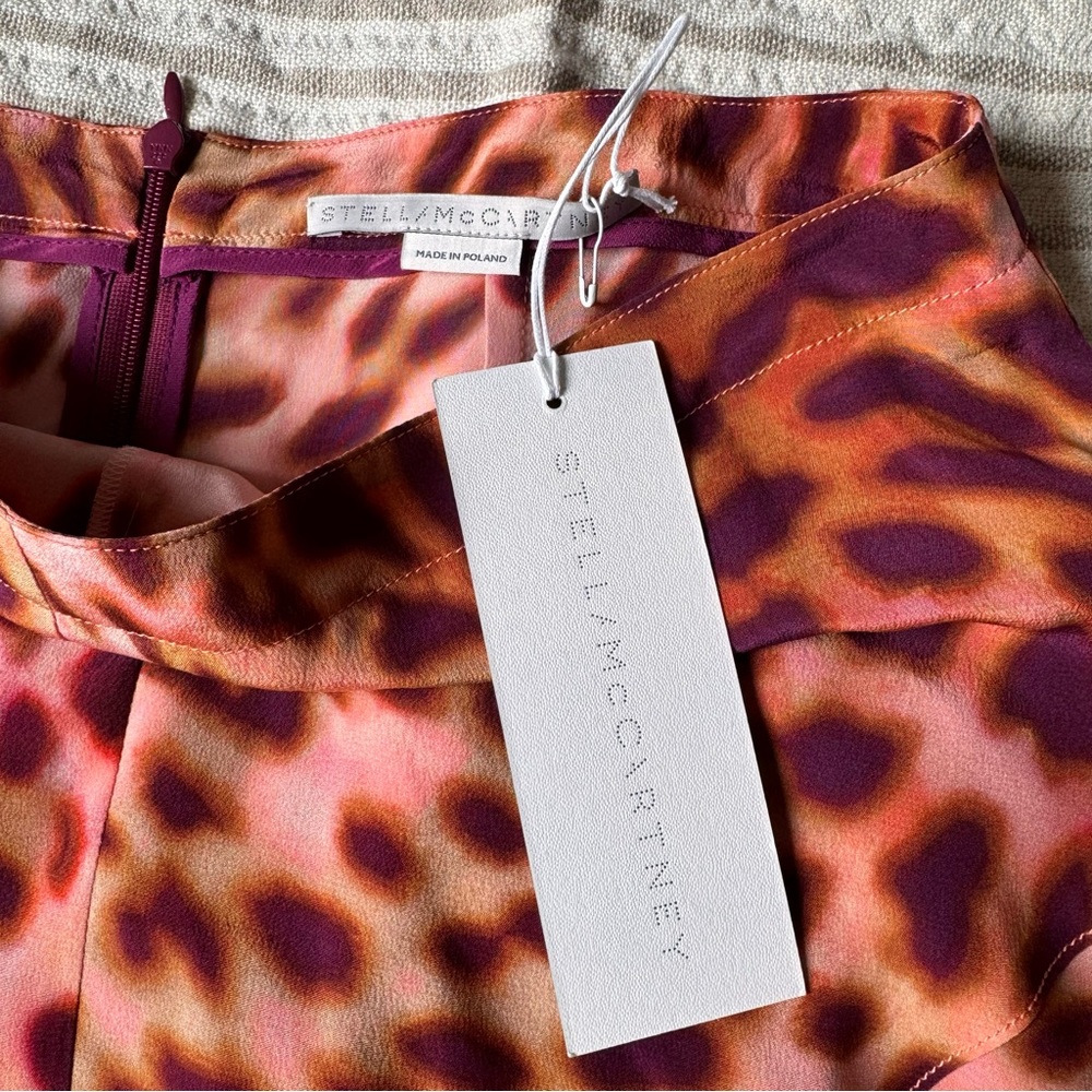 Stella McCartney Cheetah Print Silk Midi Skirt - Picture 8 of 12